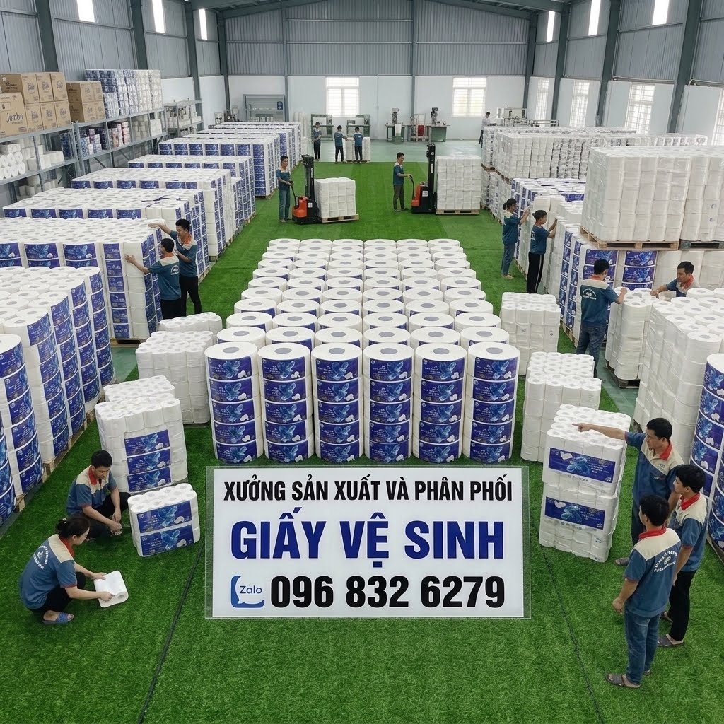 SẢN XUẤT GIẤY VỆ SINH CÔNG NGHIỆP THEO YÊU CẦU